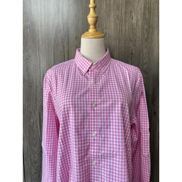 Frauen fallen stilvolles lässiges Plaid -Langarm -Shirt