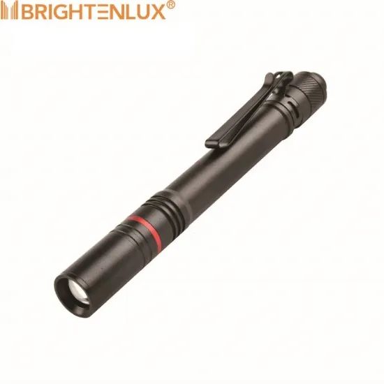 Powerful Portable Rechargeable EDC Flashlight: High Lumens, Zoom Function, Mini Pen Design with Clip - Ideal for Tactical Use