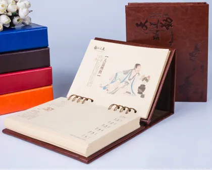 PU cover notepad desk calendar,lurury desk calendar