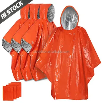 Ultralight Waterproof Thermal Survival Raincoat for Outdoor Hiking