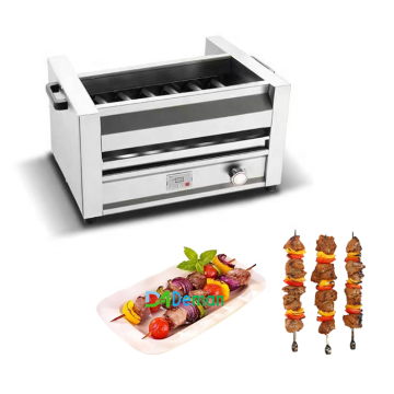 Hot Sale Smokeless Kebab BBQ Grill - Indoor Gas Barbecue with Fan and Commercial Stainless Steel Skewers