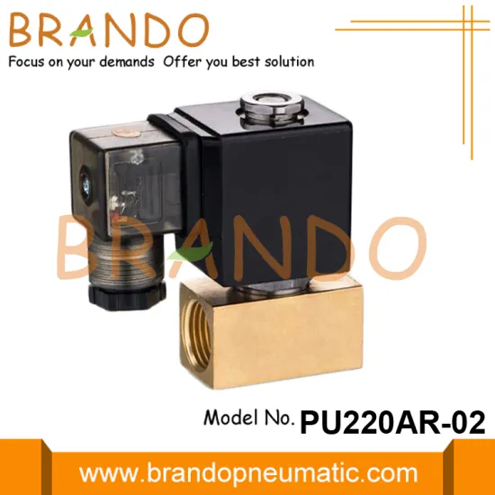 PU220AR-02 Shako Type 1/4'' Brass Solenoid Valve 24V