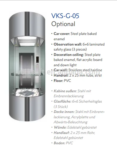 Volkslift Circular Panorama Elevator Lift Sino-Germany Joint Venture