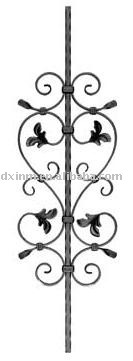 Forged iron post & pickets