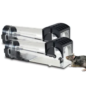 Extra Sturdy Silver Plated Smart Mouse Trap for Warehouses - Heavy Duty Snap Trap ABS Plastic