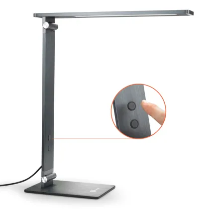 TaoTronics Metal LED Desk Lamp, 100% Premium Metal Body, Touch-Sensitive Control, 4 Light Modes Glare-Free, Adjustable Arm