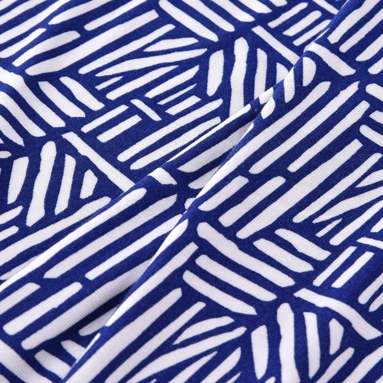 ผ้าถักพิมพ์ 190-200GSM ผ้าวิสโคส 30 วินาทีพร้อมสแปนเด็กซ์