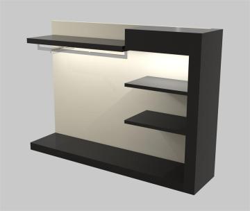 LED MDF Display Rack for Garment Display