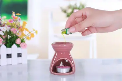 Ceramic Incense Holder with Essential OIL Candle
