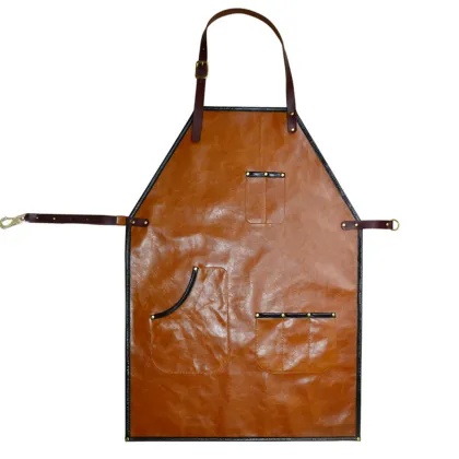 Customized High Quality Home Fireproof Waterproof BBQ Apron Cooking Leather Apron