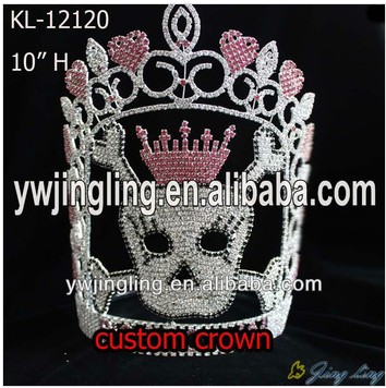 10 Inch Special skull shape pageant crown