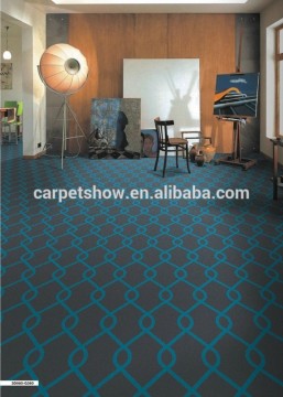 Blue color printed roll carpet / restaurant carpet / living room carpet