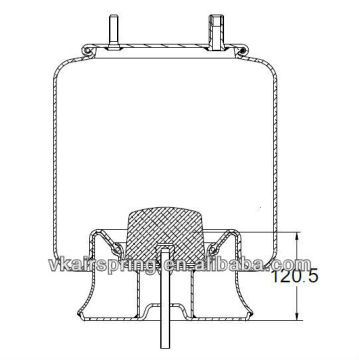 DAYTON 352-9293 gas-filled air bellow 1R11-912 rubber air suspension system/ truck spare parts alloy piston