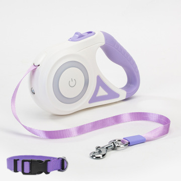 Explosive New LED Retractable Dog Collar and Leash Set with Custom Logo and Light-up Feature