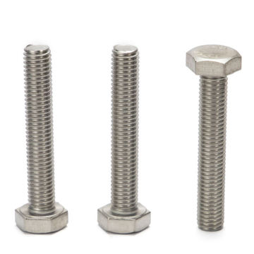 Stainless Steel Hex Bolts with Yellow Zinc Plating: Mild Head and Heavy Duty Nut