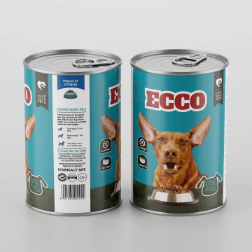Latas de comida para animais de estimação impressas personalizadas com tampas