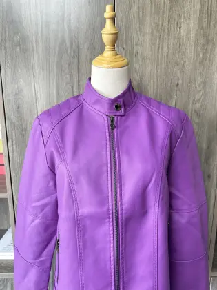 Black leather biker jacket womens