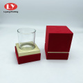 Cam fincan için özel kırmızı kadife ambalaj kutuları