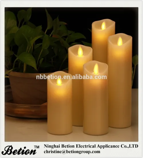 Flameless Candles Flickering Flameless Candles Set Decorative Flameless Candles: 4" 5" 6" 7" 8" Classic Real Wax Pillar candles