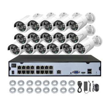 Sistema di telecamere di sicurezza domestica da 4K da 4K a 16 canali con rilevamento del viso