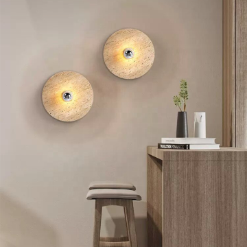 Rustic Stone Nordic LED Wall Sconce Light Fixture for Home Bedroom Hotel Indoor Ceiling Lamps