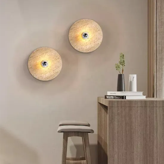 Rustic Stone Nordic LED Wall Sconce Light Fixture for Home Bedroom Hotel Indoor Ceiling Lamps