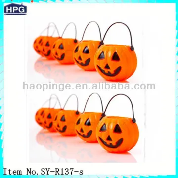 Cheap Mini Plastic Halloween Pumpkin Buckets