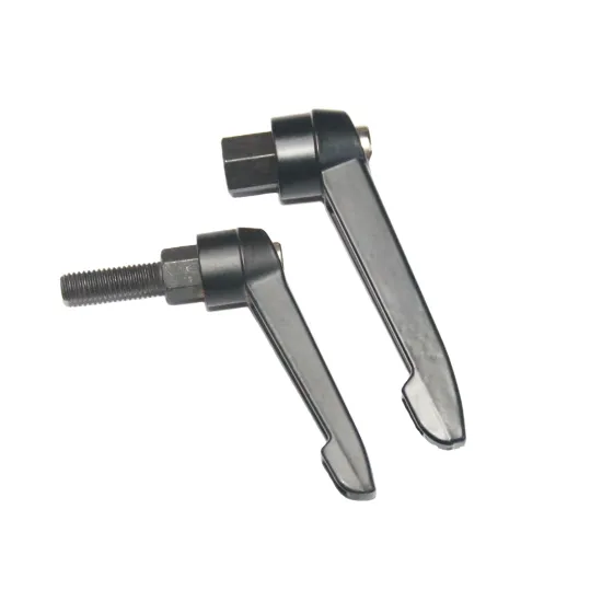 Factory Direct Zinc Alloy Adjustable Clamping Lever Handle with M6*12mm Stud - Black