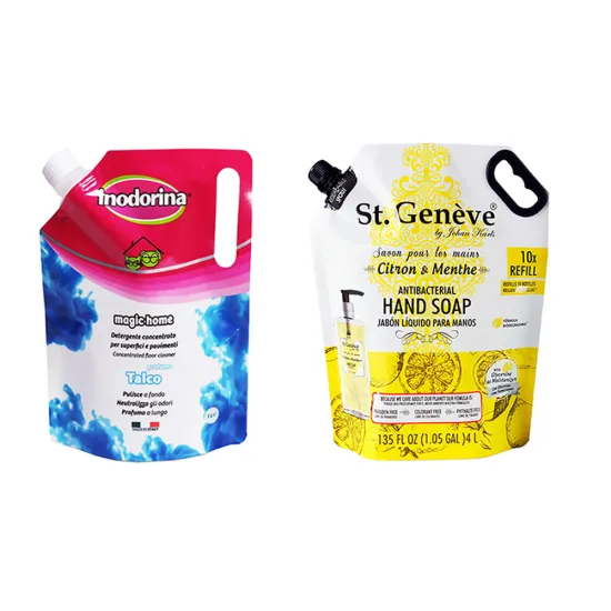 Custom Leak Proof Spouted Bags For Soap Packaging