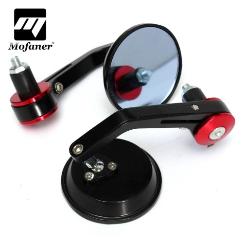 1Pair Universal 7/8" Round Bar End Rear Mirrors Moto Motorcycle Motorbike Scooters Rearview Mirror Side View Mirrors