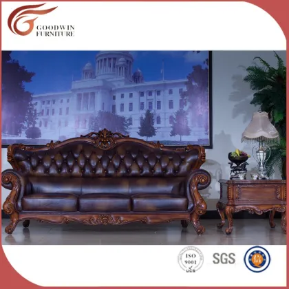 royal leather sofa set,luxury classic european sofa set