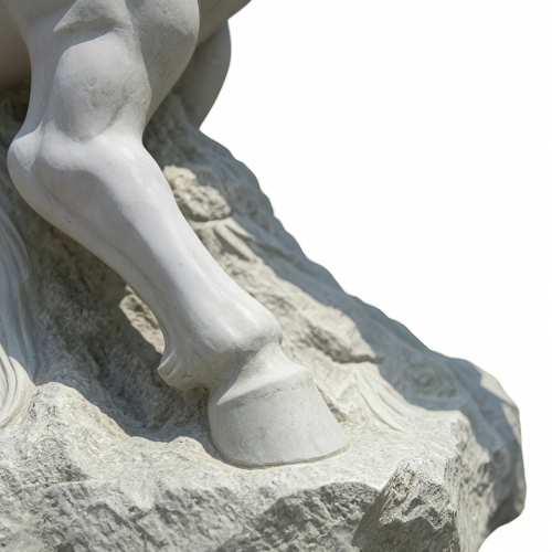Classic White Marble Animal Sculpture for Courtyard