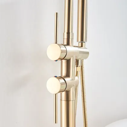 Luxury Brushed Gold Bathroom Tub Mixer Faucet