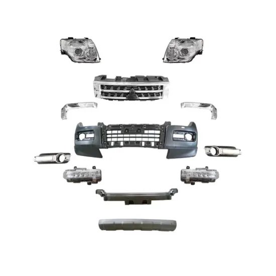 Front Bumper Assembly with Grille and Headlights for Mitsubishi Pajero 2012-2020 Body Kit