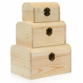Wood Gift Box Plain Unpainted Wooden Jewellery Storage Box Set Manufactory