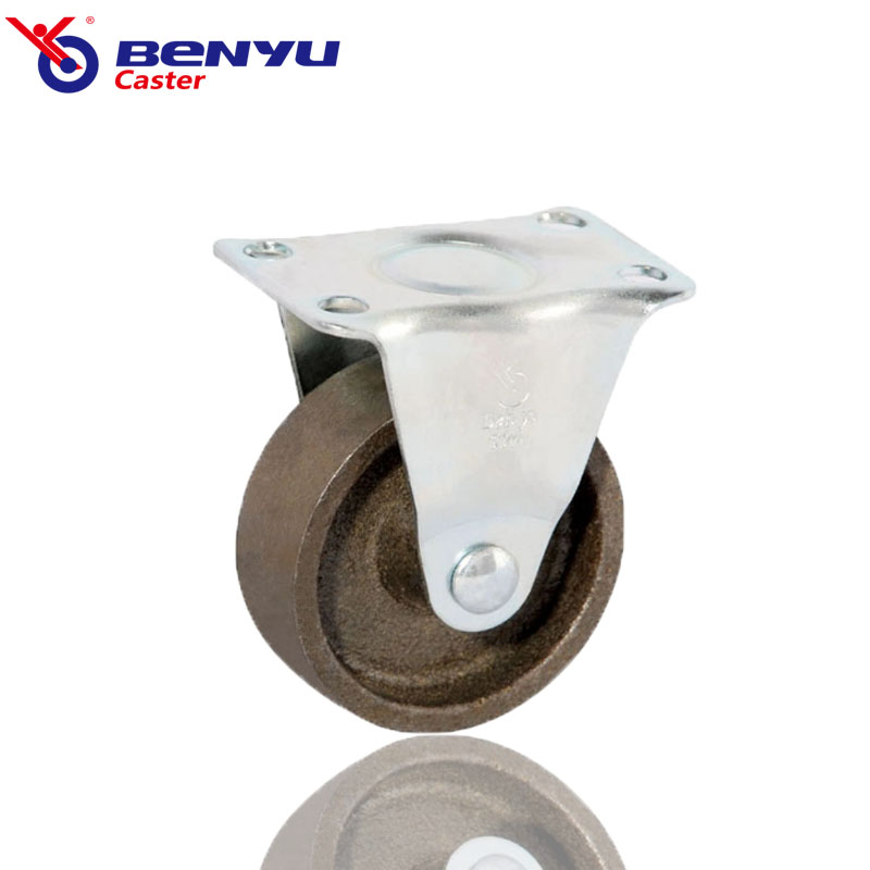 Zinc-Plating Light Duty Cast Iron Rigid Casters Wholesale