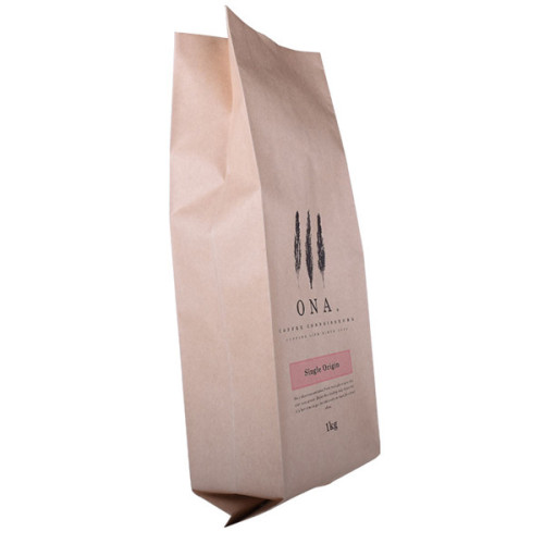 Ympäristöystävällinen Side Gusset Kraft Paper Coffee Pouch