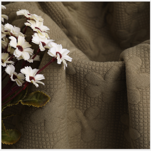 Elegant Brown Baby Pajamas Air Layer Knitted Fabrics