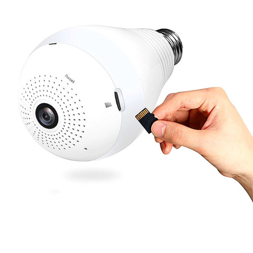 360 Degree View Angle Bulb Wifi IP Camera