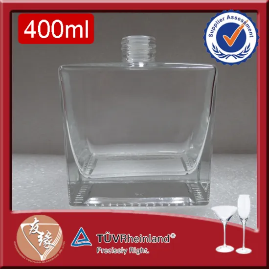 Packaging use super transparent 400ml rectangle high-end glass diffuser bottle