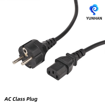 European Straight Plug Figure Eight Power Cable