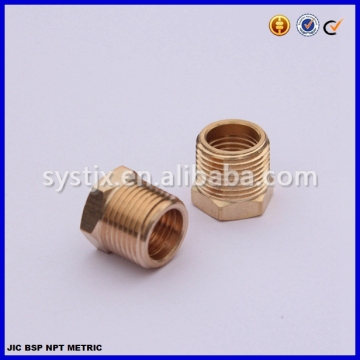 China supplier thread brass plug fitting brass nut