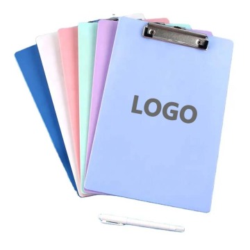 Custom Logo Promotion Plastic Clipboard with Clip Cover