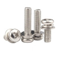 SS304 Cross Pan Head Three Combination Machine Screw