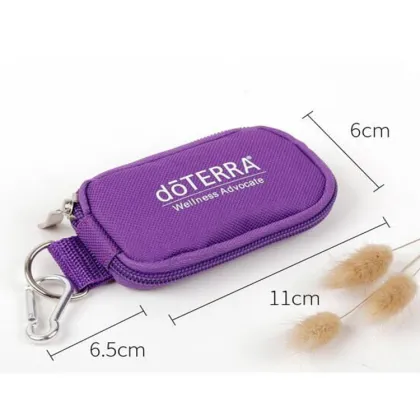 Doterra Essential Oils Bottle Keychain Case for 10 Vials - 1-2ml Bottles Makeup Bag