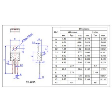 TO-220M2 T1650H-6I 16A Triac operate in high powerdensity