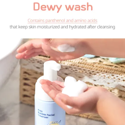 Private Label Organic 100ml Kids Bubble Facial Cleanser - Deep Cleansing & Non-Toxic