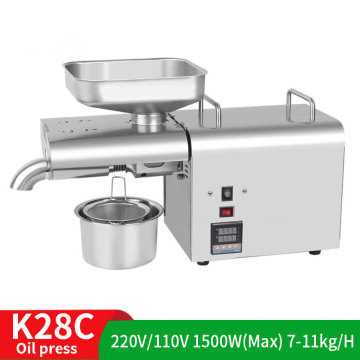 Food Grade Stainless Steel Hot and Cold Oil Press Temperature Control Panel Maximum Power 1500W for Sunflower Seed Rape