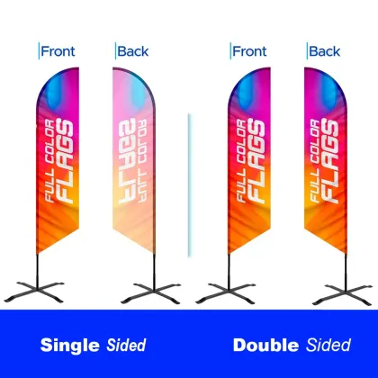 Custom Logo Printed Feather Teardrop Rectangular Banners for Advertising Campaigns