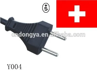 switzerland 3pinmale to male electric extension wire